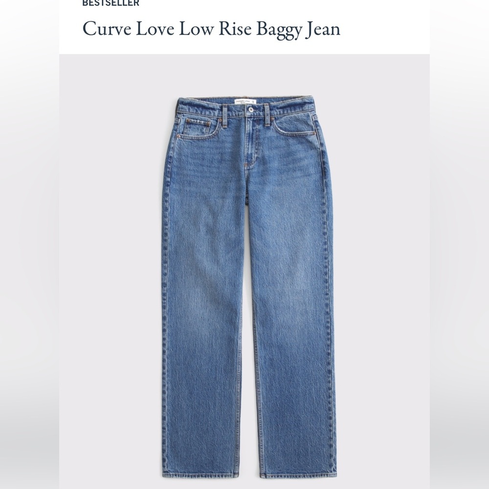 Abercrombie Curve love low rise baggy jeans